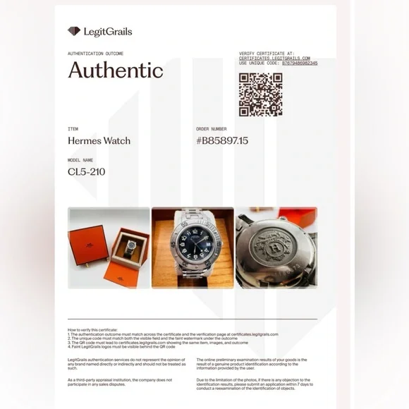 Hermes Clipper Diver (CL5-210) Women’s Watch EUC with COA - Picture 3 of 16